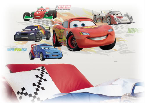 Cars 2 Lightning McQueen & Group Giant Wall Decals